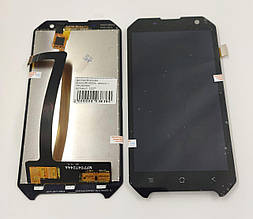 Дисплей для мобільного телефона Blackview BV6000/BV6000s, чорний, з тачскрином