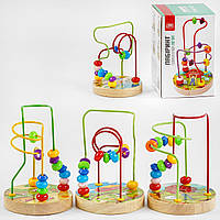 Пальчиковый лабиринт 48909, Fun Game, логический, деревянная развивающая игрушка для малышей, бусинки