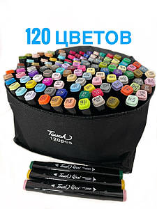 Набір двосторонніх маркерів 120 штучок Ttouch для малювання та скетчингу