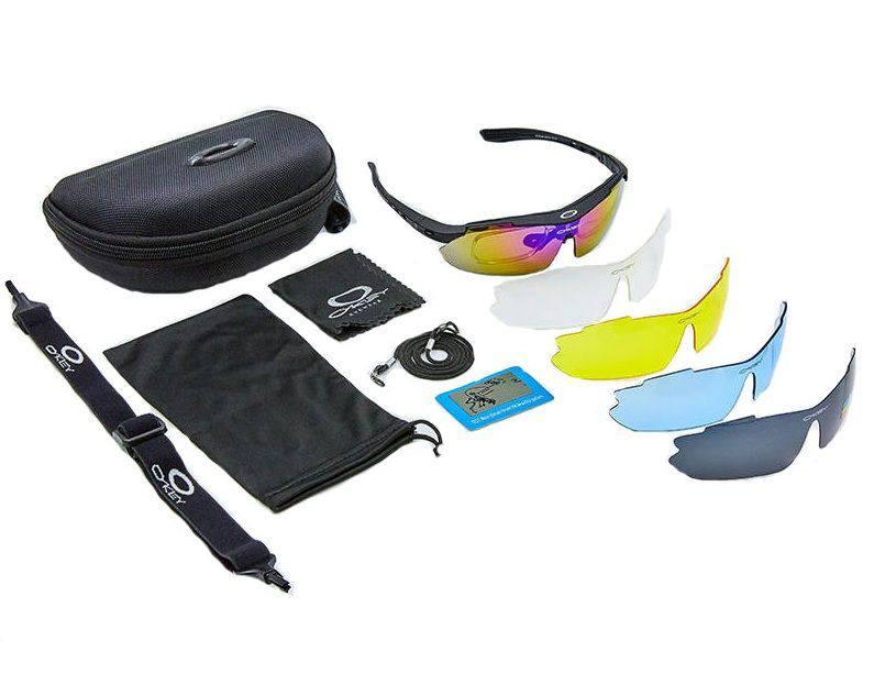 Тактичні захисні окуляри Oakley Polarized з 5 лінзами
