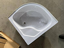 Душовий піддон 80*80*41 см напівкруглий з панеллю, ніжками та сифоном Lidz KAPIELKA (Польща), фото 5