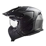 Мотошолом LS2 OF606 Drifter Jeans Titanium, фото 2