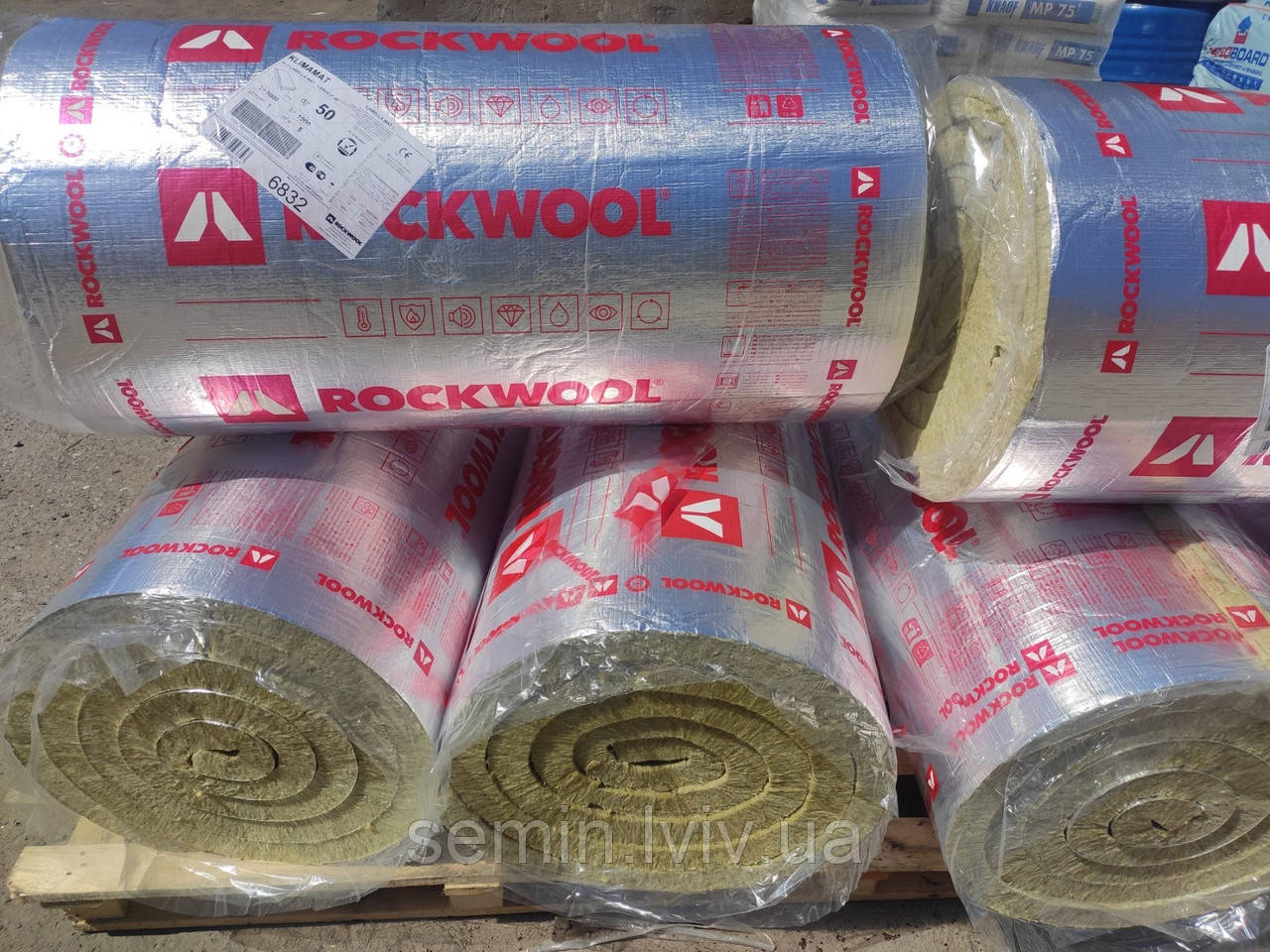 Вата для теплоізоляції ROCKWOOL ALU LAMELLA MAT/KLIMAMAT 20 мм 10кв м