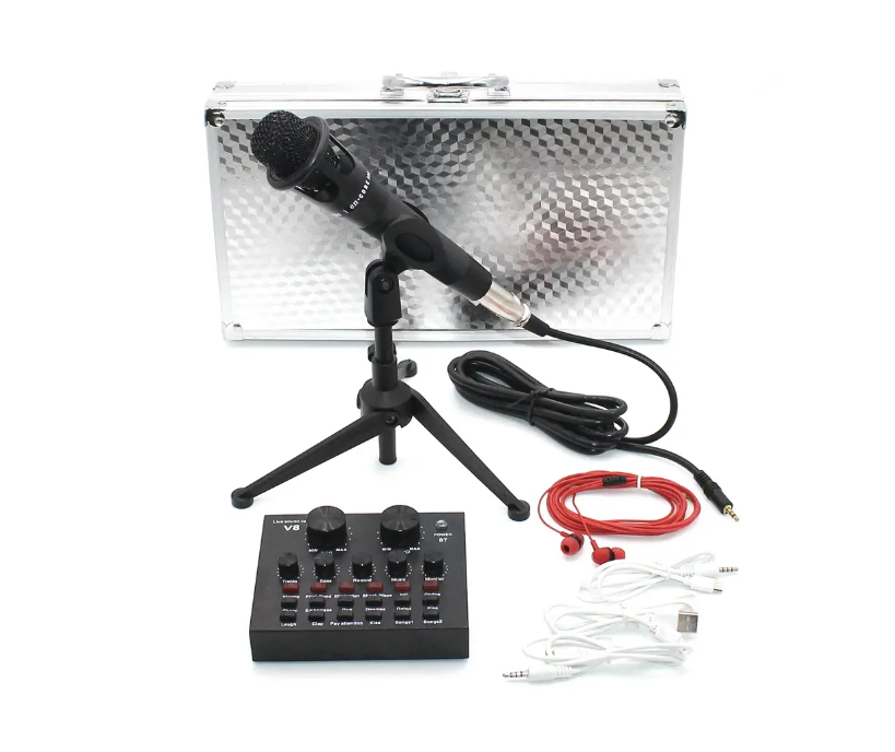 Студийный проводной микрофон с USB для записи звука ПК Bluetooth V18 - фото 10 - id-p1834613902