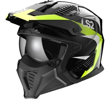 Мотошолом LS2 OF606 Drifter Triality H-V Yellow