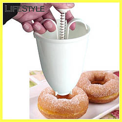 Ручний диспенсер для пончиків Donut Maker / Кондитерський дозатор-форма для приготування пончиків та донатів