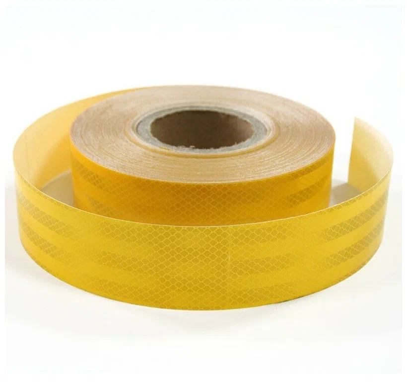 Стрічка світловідбивна жовта 5 см х 25 м YELLOW. Рефлективна стрічка, фото 1
