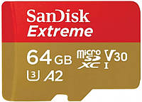 Карта памяти SanDisk microSD 64GB C10 UHS-I U3 R170/W80MB/s Extreme V30