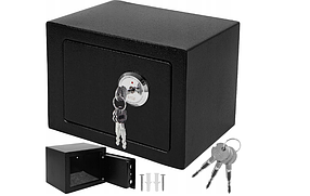 Меблевий сейф для грошей пістолета Malatec S8800 чорний 23х17х17 см