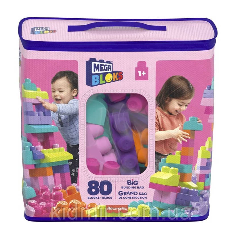 Конструктор Mega Bloks First Builders 80 деталей Рожевий DCH62