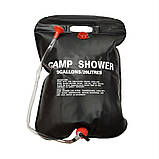 Переносний похідний мобільний душ портативний для дачі та кемпінгу Camp Shower на 20 літрів чорний, фото 6