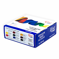 Гуаш художня ROSA Studio в наборі 9 кольорів по 20 мл., Classic (221544)