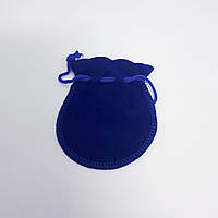 Мешочек бархатный 8х10 см синий для упаковки, хранения украшений и подарков