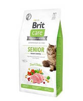 Сухой корм для пожилых котов с избыточным весом Brit Care Cat Grain Free Senior & Weight Control 0,4кг