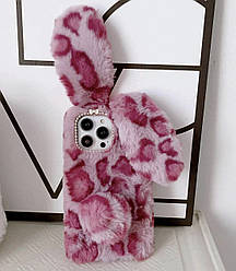 Панель чохол для Apple iPhone 11 Pro Max Зайчик Leopard Rose Red