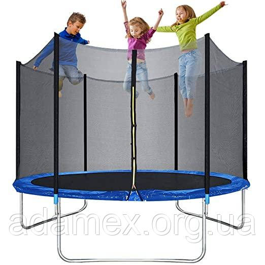 Батут KIDS JUMP 252 см — 48 пружин із сіткою й драбинкою-Польща