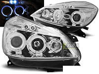 ПЕРЕДНІ ФАРИ ТЮНІНГ RENAULT CLIO 3 05-09 CHROME ANGEL EYES