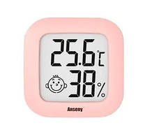 Цифровий термогігрометр CX-0726 (від -50 до +70 °C; від 0 до 99%), рожевий