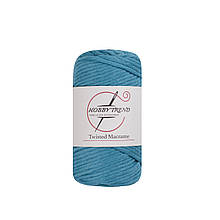 Бавовняний шнур Hobby Trend Twisted. Блакитний. 250 г, 70м, 3 мм