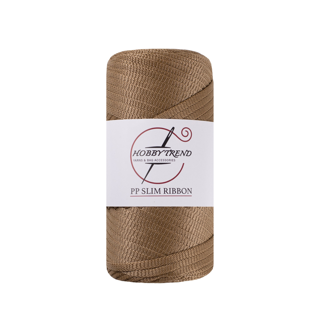 Шнур трикотажний ПП Hobby Trend Slim Ribbon. Капучіно 250г, 140м, 5 мм