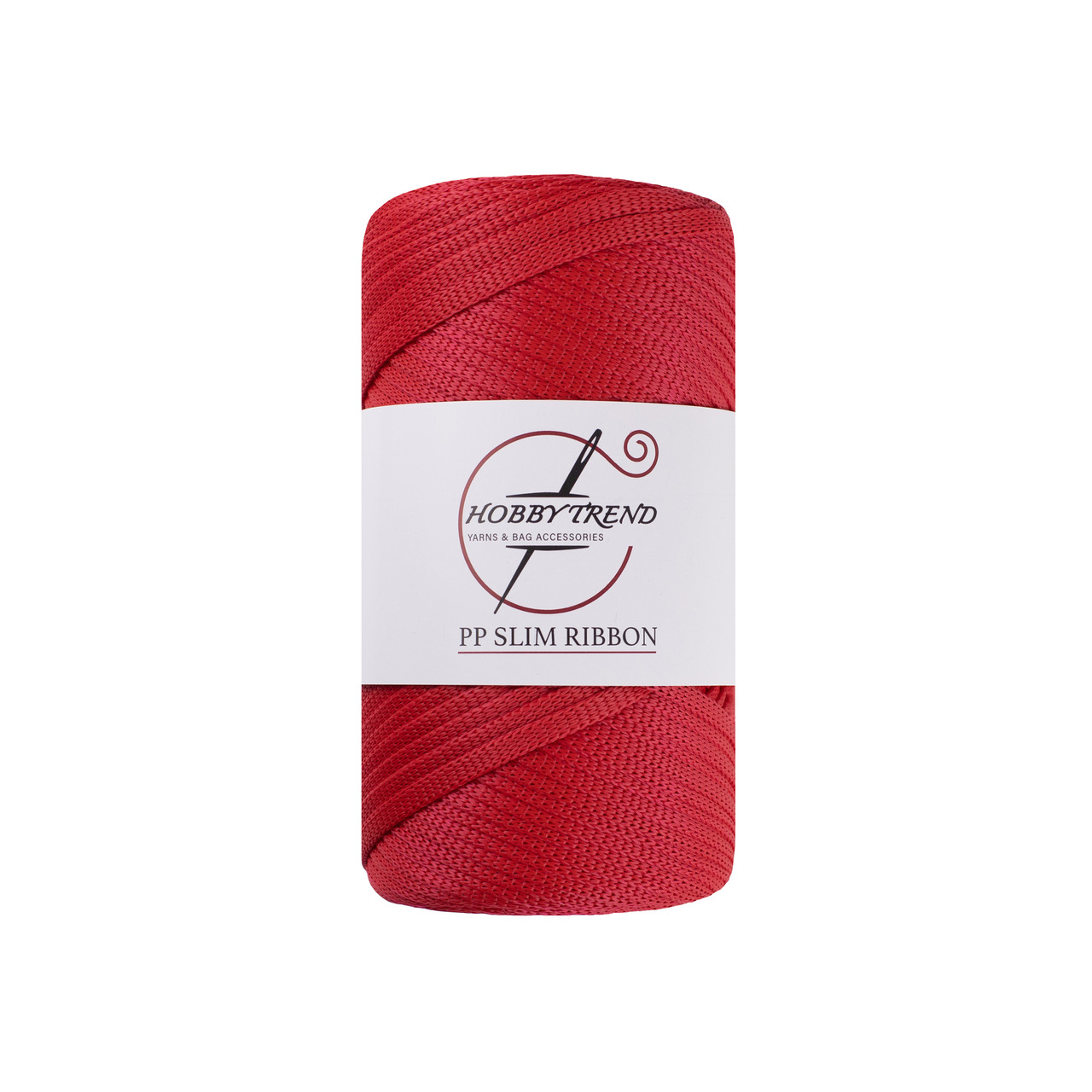 Шнур трикотажний ПП Hobby Trend Slim Ribbon. Червоний 250г, 140м, 5 мм