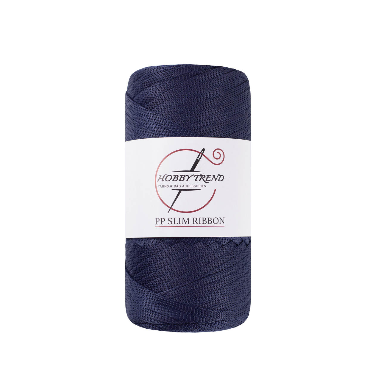 Шнур трикотажний ПП Hobby Trend Slim Ribbon. Темно-синій 250г, 140м, 5 мм