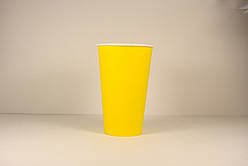 Стакан паперовий 400 мл (50 шт/уп.) Жовтий кр 90