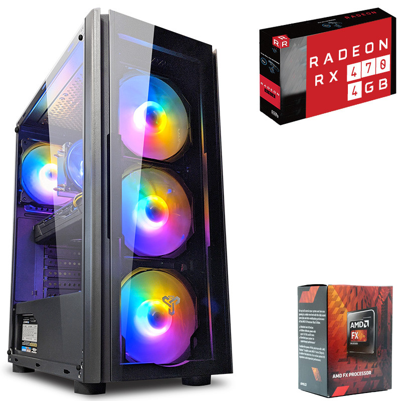 АКЦІЯ! Ультра Ігровий ПК ZEVS PC 8820U AMD FX 8 ядер + RX 470 4GB