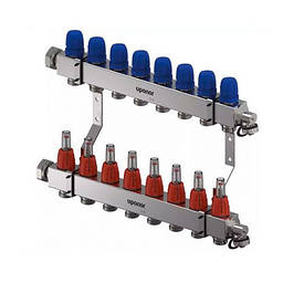 Сталевий колектор з витратомірами Uponor Vario С 8x3/4 Euro