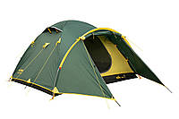 Палатка туристическая 3-местная, 2 входа + тамбур Lair 3 (v2) green UTRT-039