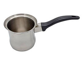 Турка для приготування кави з нержавіючої сталі NC-02 Кавова турка нержавіюча сталь №4 L 22 cm D 9 H 9 cm 400 мл