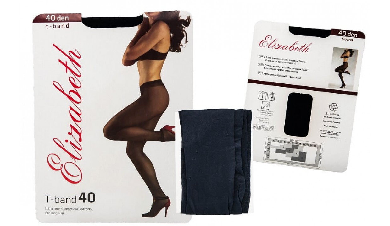 Колготки Elizabeth 40 den t-band Nero р.4 (00116), шт. Арт.41449