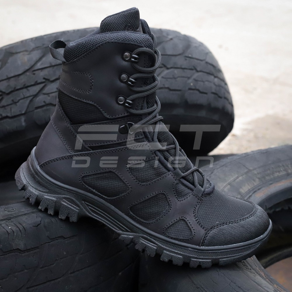 Берці літні тактичні Скіф із блискавкою полегшені чорні, фото 1