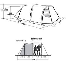 Намет шестимісний Easy Camp Huntsville 600 Green/Grey (120408), фото 3