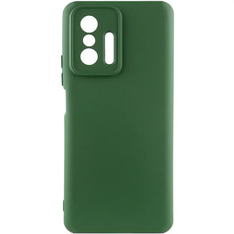 Чохол Silicone case Camera Protective для Xiaomi Mi 11T Khaki (25) зелений