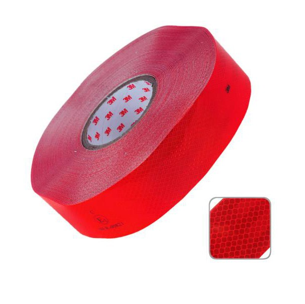 Стрічка світловідбивна червона 3M 5 см х 25 м RED. Рефлективна стрічка, фото 1