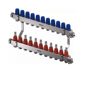 Сталевий колектор з витратомірами Uponor Vario С 11x3/4 Euro
