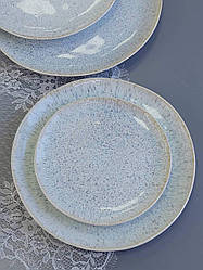 Набір 6 обідніх керамічних тарілок білих Луна 20.5 см