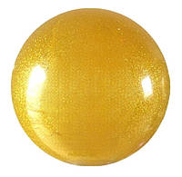 Блестящий мяч для художественной гимнастики диаметром 15см. Цвет желтый с блестками