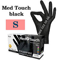 Перчатки нитриловые черные Med Touch размер S, плотность 3,9г, уп.100 шт