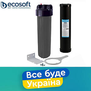 Колба механічного очищення Ecosoft BB20 1" (FPV4520ECO) з картриджем для видалення хлору