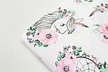 "Єдиноріжки та ловці снів у квітах" на білому тлі № 2074, фото 7
