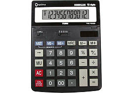 Калькулятор настільний Optima, 12 розрядів, розмір 200*150*27 мм (O75505**)