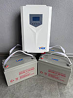 Комплект Солнечной Электростанции Гибридный инвертор YNDK DP 6000M + 4 АКБ YNDK 12v 100Ah для дома