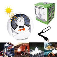 Комплект подвесной фонарь аккумуляторный с USB лампой Лампа для кемпинга 2029 с солнечной панелью и крючком