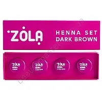 Zola Набор хны Henna Set 02 light brown, 01 blonde, 03 taupe brown , 10 Yellow Dark Brown (05. 06. 07. 08)