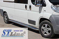 Пороги "Premium" Фиат Дукато (d: 60мм) Fiat Ducato c 2007+ Long