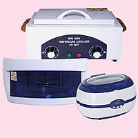 Стерилизация инструментов: сухожар CH 360 T, ультразвуковая ванна VGT 2000, ультрафиолетовый Germix SB-1002 ON