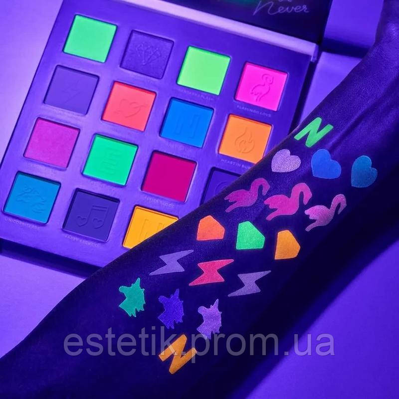 Палітра тіней parisa e-716 "mystery" (16 кольорів) - №4 (neon) - фото 1 - id-p796599338