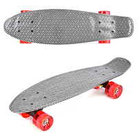 Пенни борд (Penny Board) S 00171 Best Board 24" со светящимися колесами, Серый